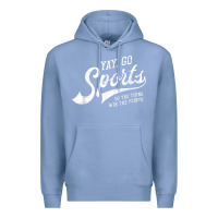Colony Blue Yay Go Sports Vintage Funny Sports Premium Hoodie - ArtChic