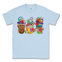 Dusty Blue hippie coffee cups bbs Classic Tee - BundleAndBundleShop
