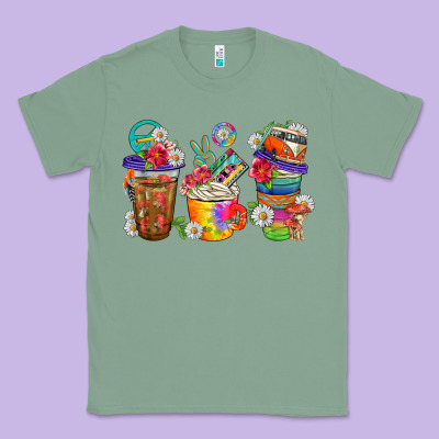 Hippie Coffee Cups Bbs Classic Tee Designed By Bundleandbundleshop