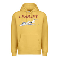 Antique Gold learjet airplane flying pilot long sleeve t shirt Premium Hoodie - ArtChic