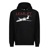 Black learjet airplane flying pilot long sleeve t shirt Premium Hoodie - ArtChic