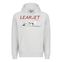 Dove Grey learjet airplane flying pilot long sleeve t shirt Premium Hoodie - ArtChic