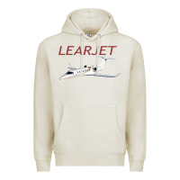 Oatmeal Heather learjet airplane flying pilot long sleeve t shirt Premium Hoodie - ArtChic