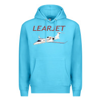 Ocean Blue learjet airplane flying pilot long sleeve t shirt Premium Hoodie - ArtChic