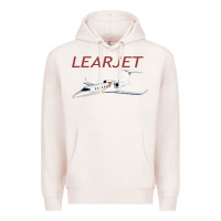 Pale Pink learjet airplane flying pilot long sleeve t shirt Premium Hoodie - ArtChic
