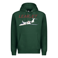 Sports Green learjet airplane flying pilot long sleeve t shirt Premium Hoodie - ArtChic