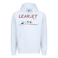 White learjet airplane flying pilot long sleeve t shirt Premium Hoodie - ArtChic