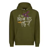 If The Broom Fit Fly It Premium Hoodie | Teevron