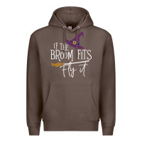 Coffee if the broom fit fly it Premium Hoodie - ArtChic