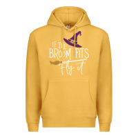 Mustard if the broom fit fly it Premium Hoodie - ArtChic