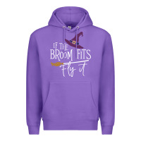 Purple if the broom fit fly it Premium Hoodie - ArtChic