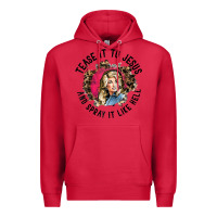 Cardinal tease it to jesus and spray it like hell leopard western raglan baseba Premium Hoodie - ArtChic