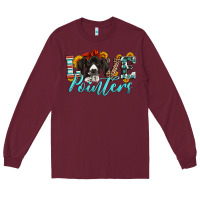 Burgundy love german shorthaired pointers Long Sleeve Tee - Artiststas