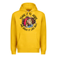 Lemon tease it to jesus and spray it like hell leopard western raglan baseba Premium Hoodie - ArtChic