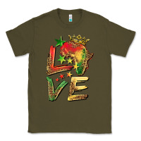 Army Green juneteenth love Classic Tee - BarkalooDesign