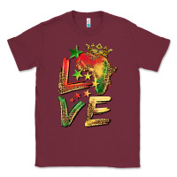 Burgundy juneteenth love Classic Tee - BarkalooDesign