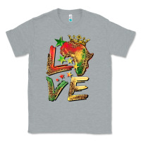 Heather Grey juneteenth love Classic Tee - BarkalooDesign