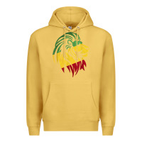 Antique Gold Lion of Judah Reggae, Rasta, Ethiopia Jamaican Roots Premium Hoodie - ArtChic