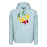 Blue Mist Lion of Judah Reggae, Rasta, Ethiopia Jamaican Roots Premium Hoodie - ArtChic