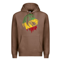 Chestnut Lion of Judah Reggae, Rasta, Ethiopia Jamaican Roots Premium Hoodie - ArtChic