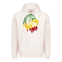 Pale Pink Lion of Judah Reggae, Rasta, Ethiopia Jamaican Roots Premium Hoodie - ArtChic