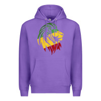 Purple Lion of Judah Reggae, Rasta, Ethiopia Jamaican Roots Premium Hoodie - ArtChic