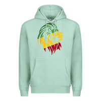 Seafoam Lion of Judah Reggae, Rasta, Ethiopia Jamaican Roots Premium Hoodie - ArtChic