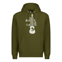Army Green This Machine Kills Fascists Premium Hoodie - ArtChic