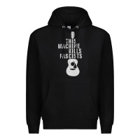 Black This Machine Kills Fascists Premium Hoodie - ArtChic