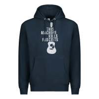 Navy This Machine Kills Fascists Premium Hoodie - ArtChic
