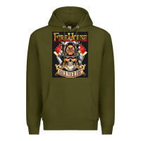 Army Green firehouse rock love Premium Hoodie - ArtChic