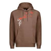 Chestnut banksy headshot butterfly Premium Hoodie - ArtChic
