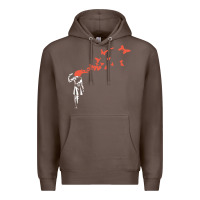 Coffee banksy headshot butterfly Premium Hoodie - ArtChic