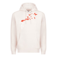 Pale Pink banksy headshot butterfly Premium Hoodie - ArtChic
