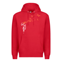 Red banksy headshot butterfly Premium Hoodie - ArtChic