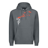 Rock banksy headshot butterfly Premium Hoodie - ArtChic