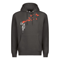 Smoke banksy headshot butterfly Premium Hoodie - ArtChic