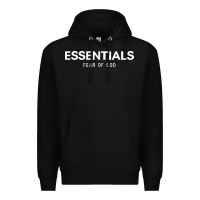 Black fear of god essentials Premium Hoodie - ArtChic