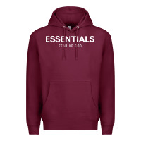 Burgundy fear of god essentials Premium Hoodie - ArtChic