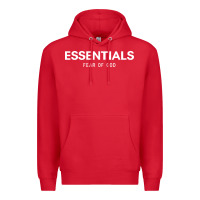 Red fear of god essentials Premium Hoodie - ArtChic