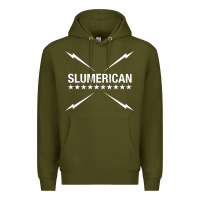 Army Green slumerican Premium Hoodie - ArtChic