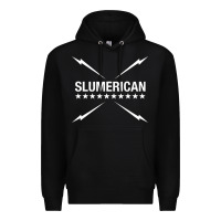 Black slumerican Premium Hoodie - ArtChic