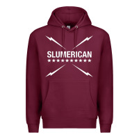 Burgundy slumerican Premium Hoodie - ArtChic
