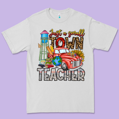 Just A Small Town Teacher Premium Tee Designed By Cowhidedigitalart