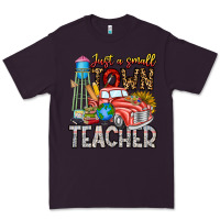 Plum Just a Small Town Teacher Premium Tee - CowhideDigitalArt
