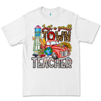 White Just a Small Town Teacher Premium Tee - CowhideDigitalArt