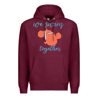Burgundy just keep swimming 25 Premium Hoodie - ArtChic