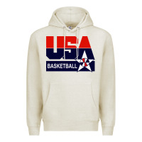 Oatmeal Heather usa basketball Premium Hoodie - ArtChic