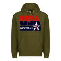 Army Green usa basketball Premium Hoodie - ArtChic