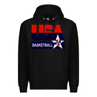 Black usa basketball Premium Hoodie - ArtChic